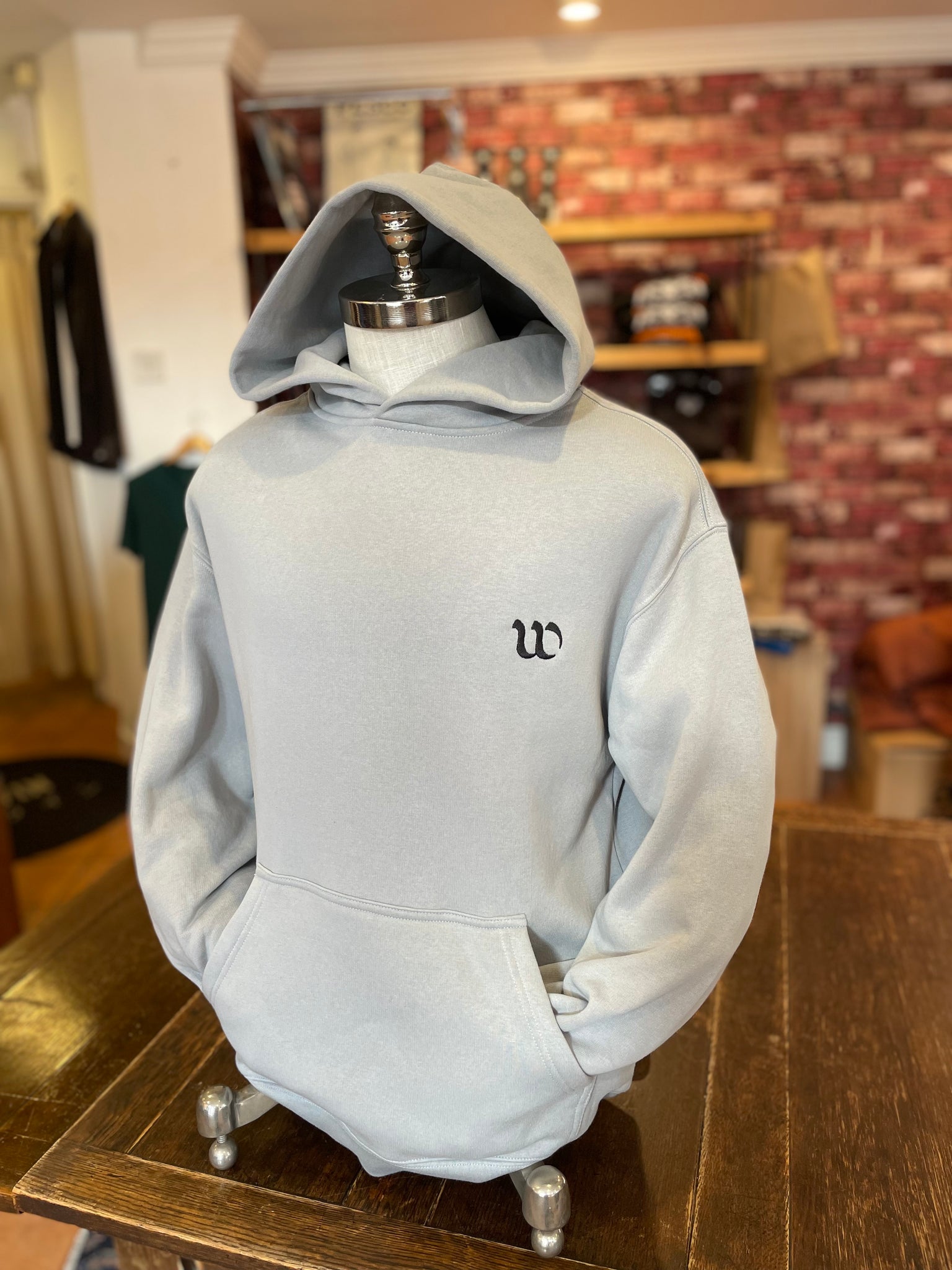 Winstons - Relaxed Hoodie - Light Grey